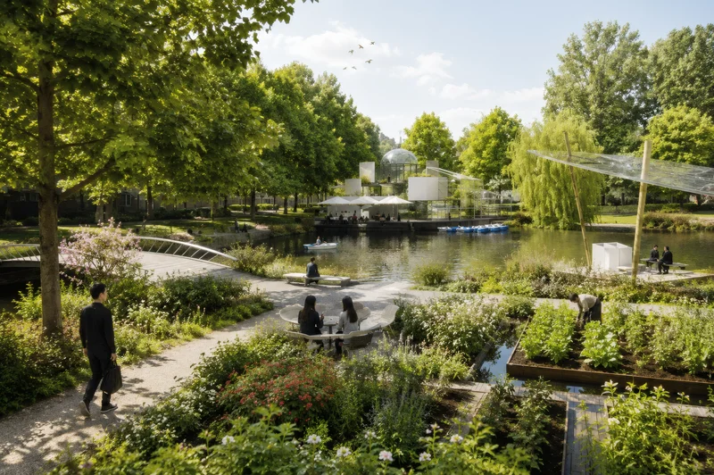 Schiebroek-Zuid park and greenery
