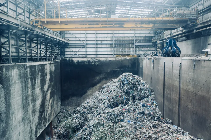 Ferrybridge energy from waste plant — feedstock storage